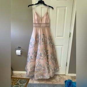Size 6 Camilla la vi pink and sliver dress